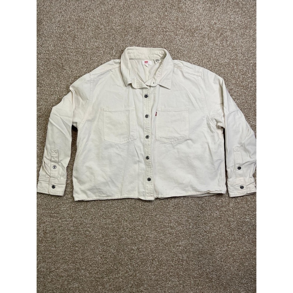 VTG Levis Shirt Jacket Womens Size S Trucker Classic‎ 100% Cotton Denim